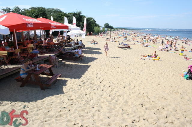 Plaża - rejon dawnego założenia zdrojowego