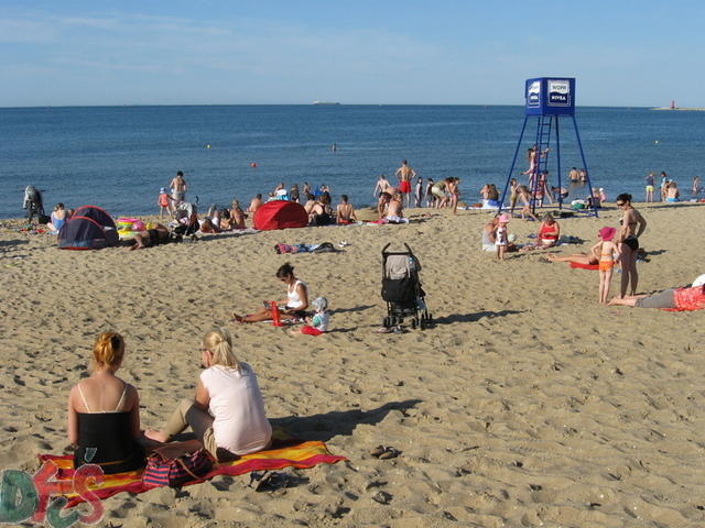 Plaża w Brzeźnie - rejon dawnego założenia zdrojowego