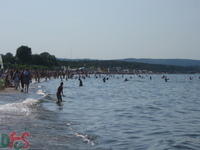 Plażowicze w Brzeźnie